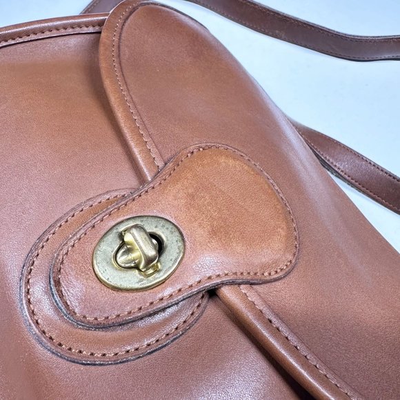 Coach Vintage Prairie Bag 9954 Crossbody Shoulder Bag in British Tan Leather - Picture 7 of 16